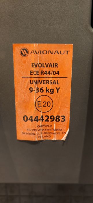 Детско столче за кола Evolvair Expedition 9-36 кг. AVIONAUT - Сиво
