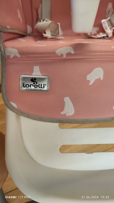 Столче за хранене Lorelli Campanella Pink Bears, Регулируемо, 6-36 мес