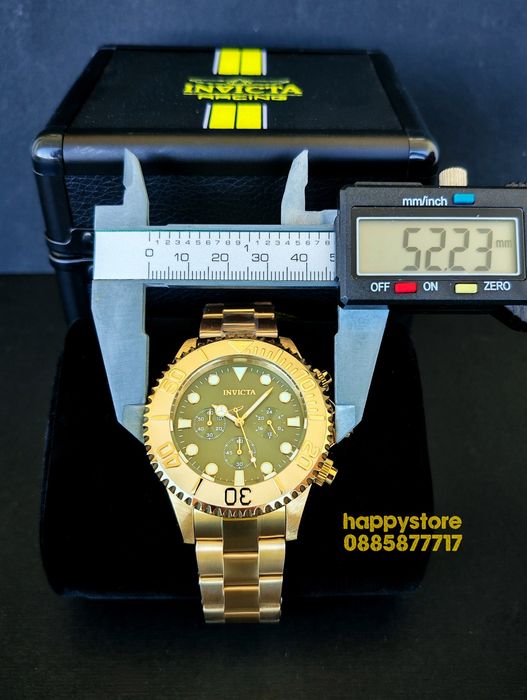 INVICTA Grand Diver Green dial 52mm, Инвикта нов ръчен часовник