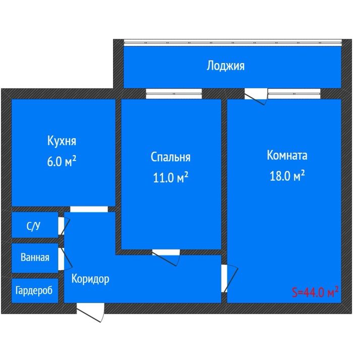 2 комн квартира 9 мкр