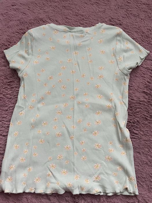 Tricou reiat verde cu model