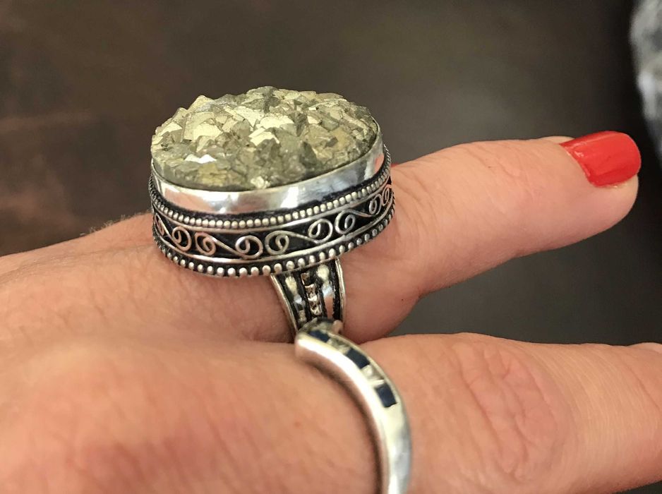 Inel Argint 925 cu Piatra Semipretioasa Pirita