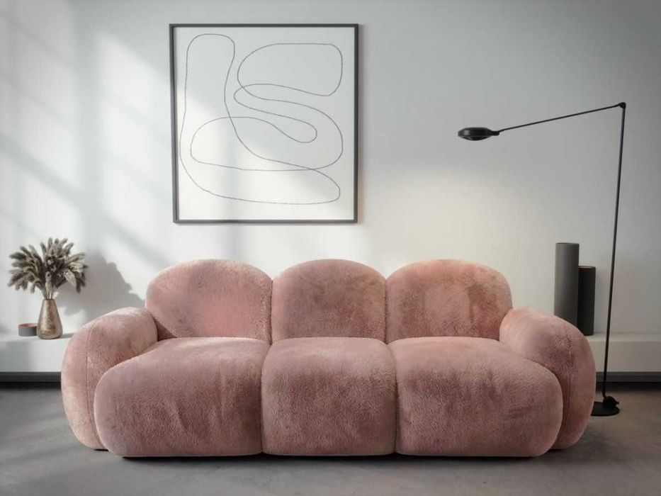 Canapea bubble Zenvia plusata roze - Transport Gratuit
