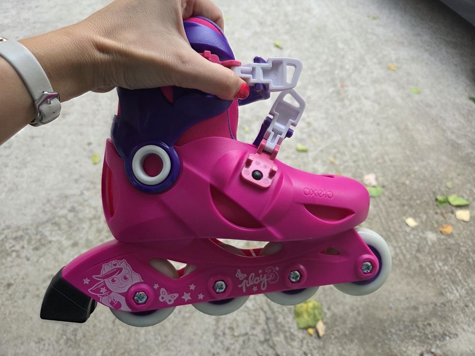 Ролери 30-32 номер, каска, налакътници и наколенки