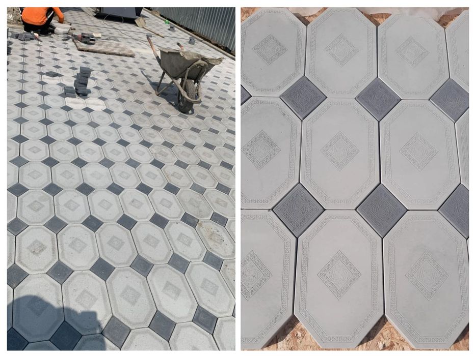 Тротуарная плитка, брусчатка, поребрик.