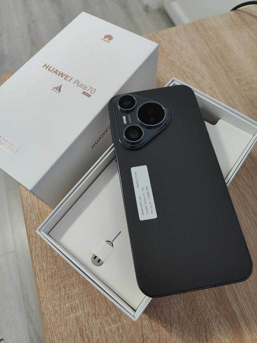Telefon mobil Huawei Pura 70, 256GB, 12GB RAM cu garantie, BLACK