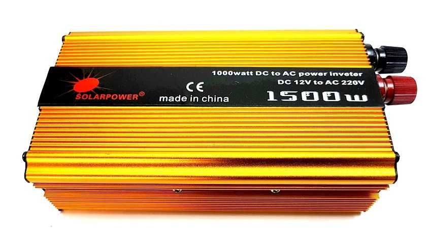 Преобразувател за ток/инвертор, от 12V на 220V, 1500W