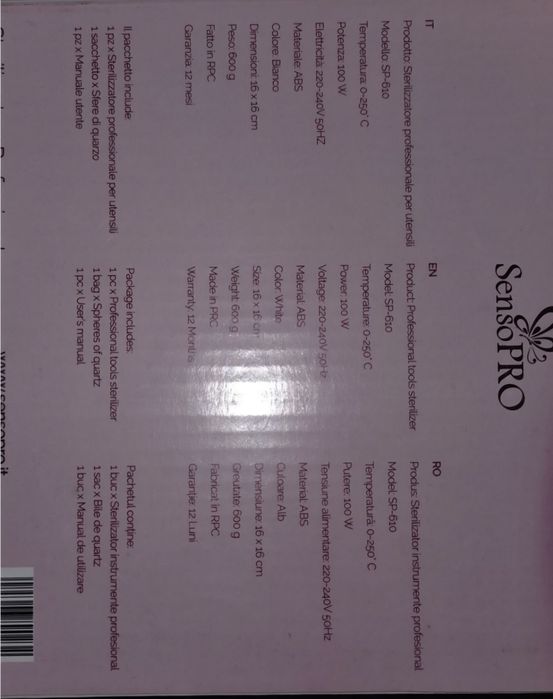 Sterilizator ustensile