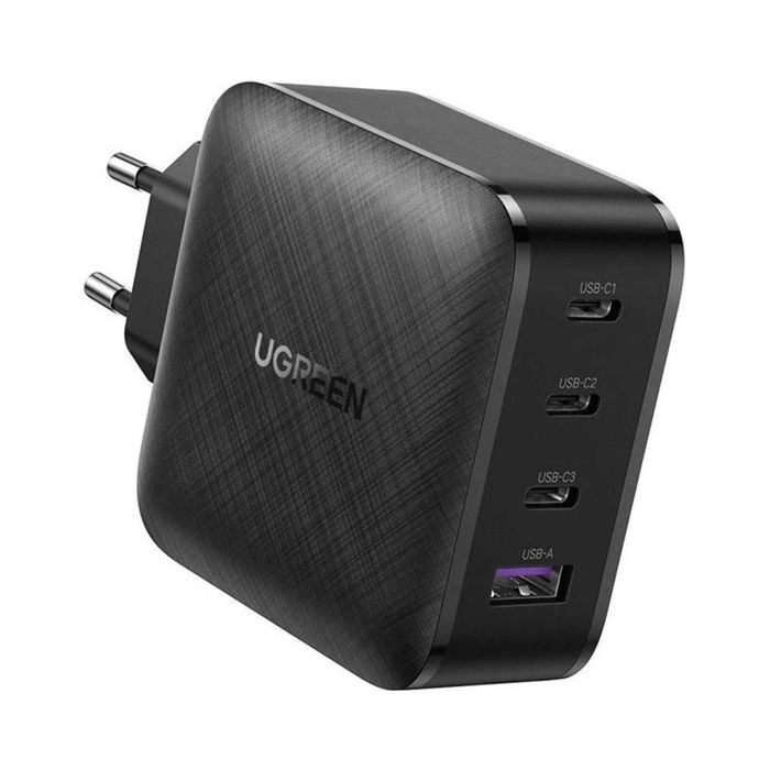 Incarcator UGREEN 65W, 3A, 1 x USB-A - 3 x USB-C, Negru