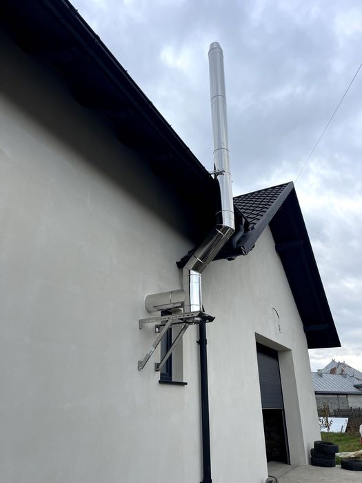 Horn de inox Coș de fum Burlane din inox izolate!