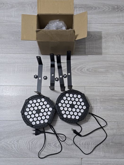Lucfulyear LED Par Light 36 LED – Lumini Disco / Party RGB – Set 2 buc