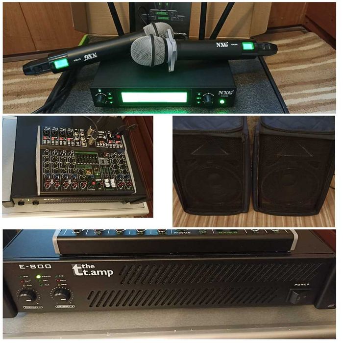 Музыкальная аппаратура новая -профессиональная!2радио микр.с 4мя антен