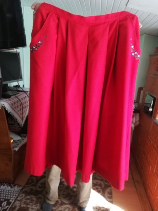 Compleu dama 2 piese rosu, vascoza, marime L