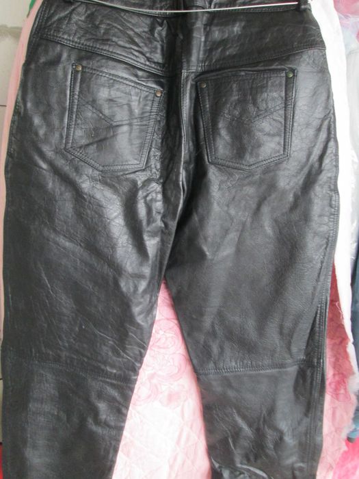 pantaloni moto piele 34