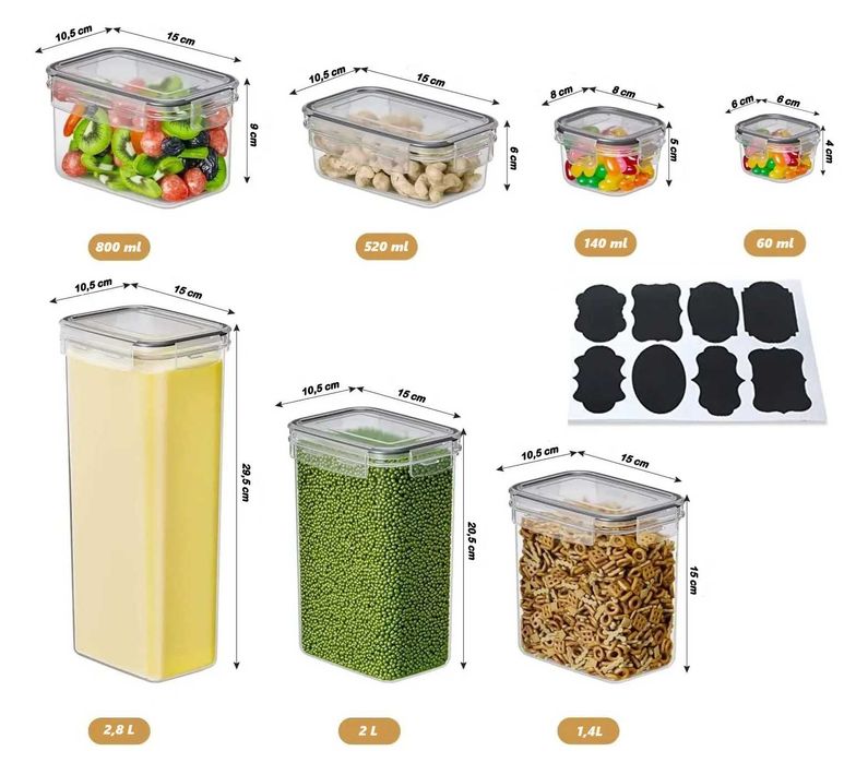 Set 7 Caserole Premium Noi - Organizare Bucatarie