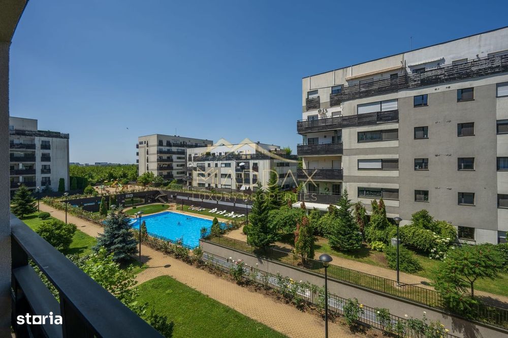3 Camere | 77 mp Utili | Boxă Inclusă | Piscină & Fitness | Lângă Pădu