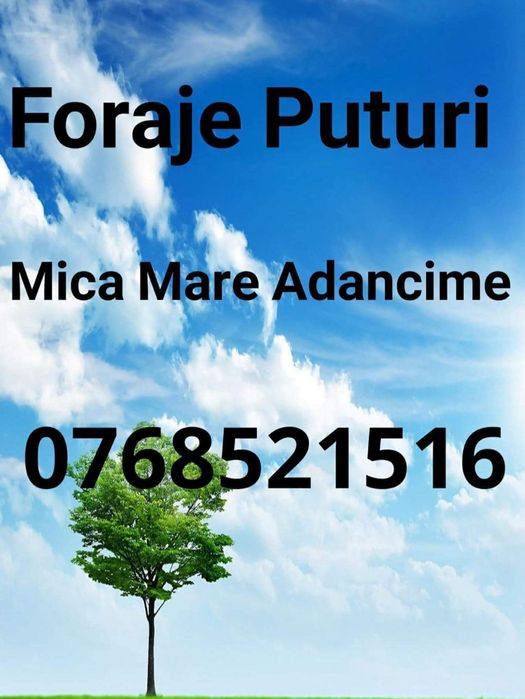 Foraje Puturi Apa Bucuresti 6-25 M