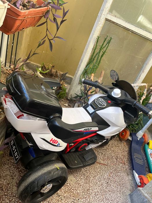 Детски електрически мотоциклет Mappy, Бял