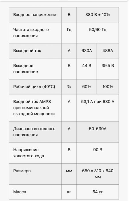 Сварочный аппарат “RILAND” ARC 630i.   380v