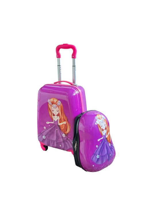 Детски куфар за ръчен багаж+раница 46x30x21 см | ABS, 4 колела 360°