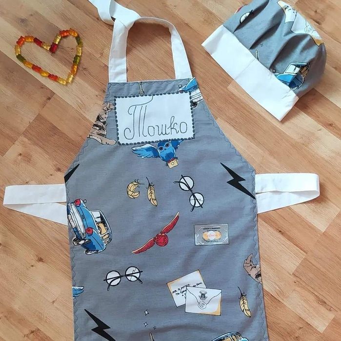 Детски готварски комплект престилка и шапка