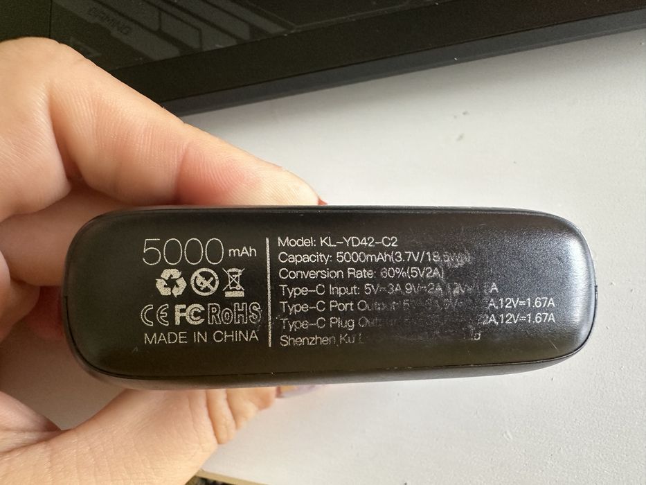 Преносима външна батерия 5000mAh за Android type C