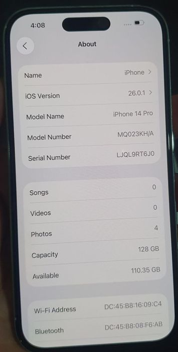 Iphone 14 pro silver sotiladi