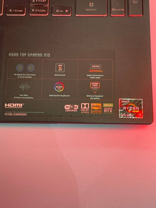 ASUS Tuf Gaming A15 гарантия 1-год