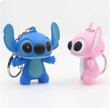 Комплект Светещ Ключодържател Лило и Стич, Lilo and Stitch LED играчка