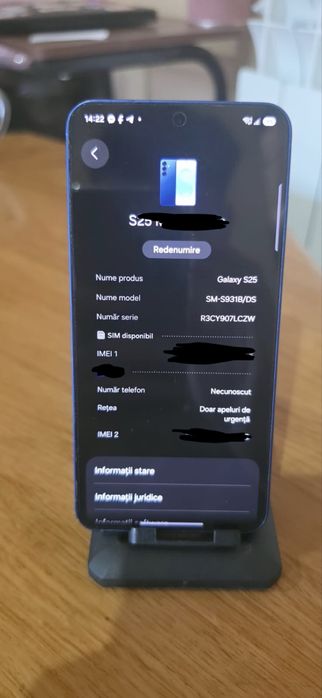 Vând Samsung Galaxy S25 256GB / 12GB RAM Navy – Impecabil 100%