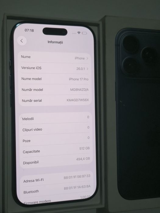 Vand/schimb iPhone 17 Pro 512gb