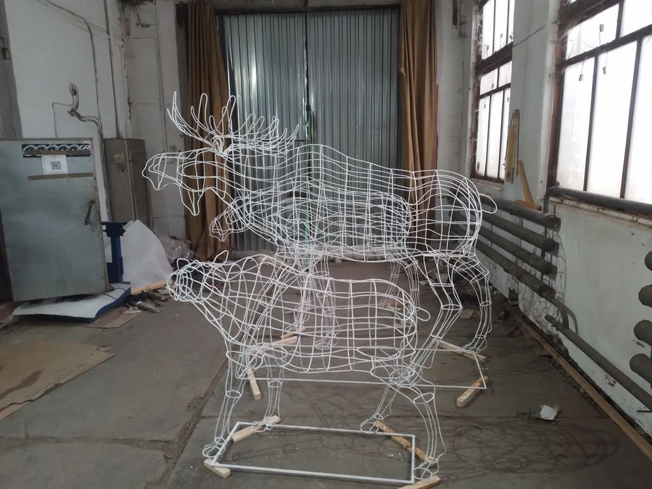 Мафы Каркасы фигур животных из проволки. Новогодние фигуры