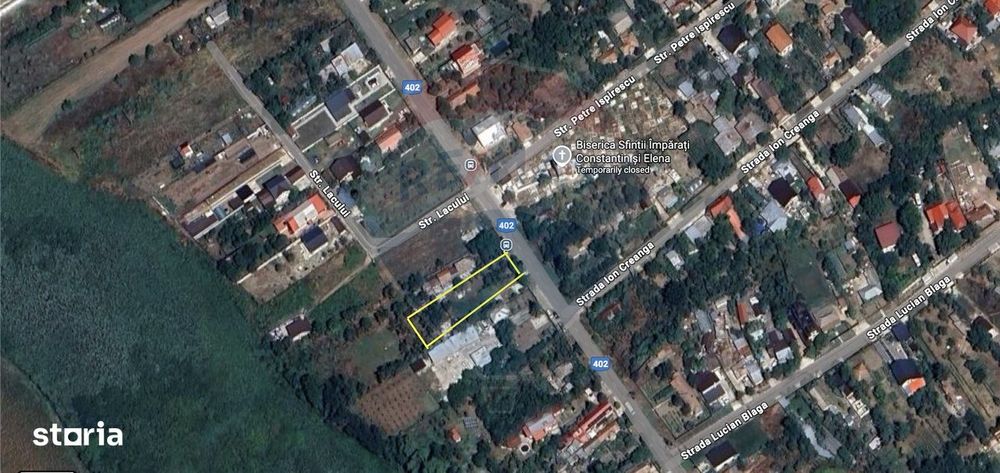 Teren intravilan cu acces la asfalt + deschidere la apă (Mostiștea)