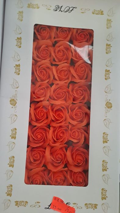 Trandafiri din sapun, decorativi, 7x5cm, set 50 buc