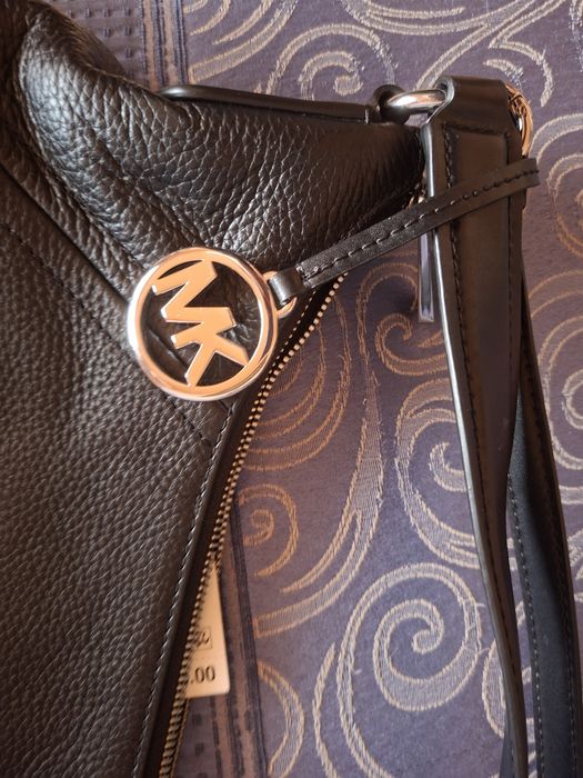 Geantă de damă Michael Kors piele naturală neagră