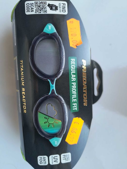 Унисекс очила за плуване Zoggs, сиви/тюркоазени/титаниеви, Reactor