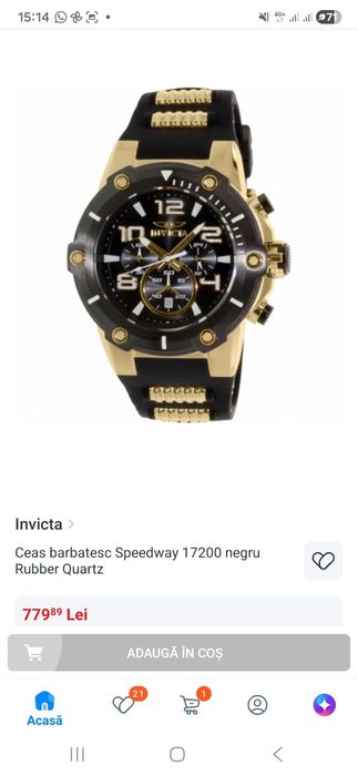Ceas invicta speedway