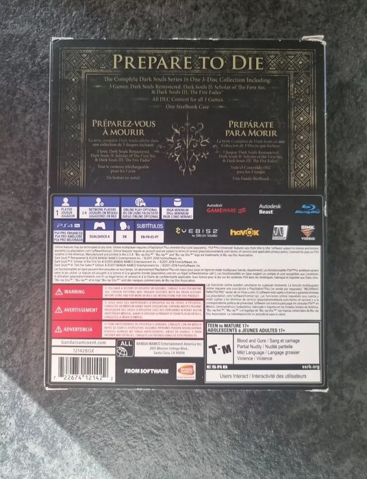Dark Souls Trilogy steelbook edition PS4