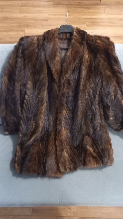 Кожено палто визон