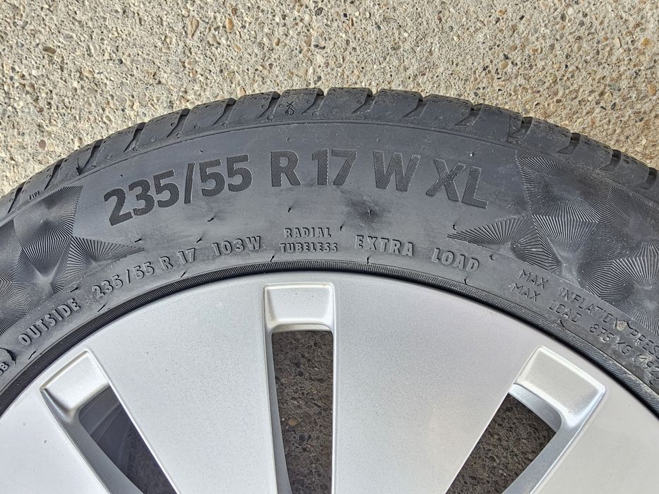 Jante Mercedes 17 "prinderea la prezoane 5X112  , cu anvelope Noi Continental 235/55/17 DOT 2026