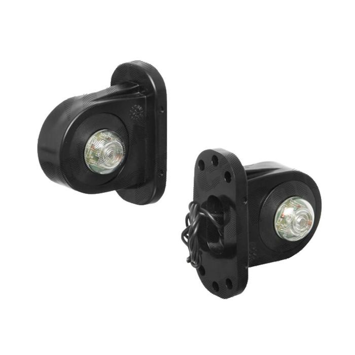 Lampa gabarit auto BestAutoVest 12V/ 24V cu LED, rotunda Rosu - Alb, 97x68mm, cu cablu, Dreapta 1 buc