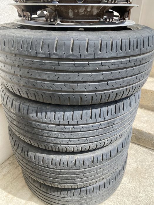 Jante structurate 5x114.3 si anvelope 195/55 R16 senzori TPMS
