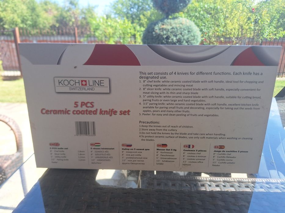 KOCH LINE 5 PCS Ceramic coated knife set