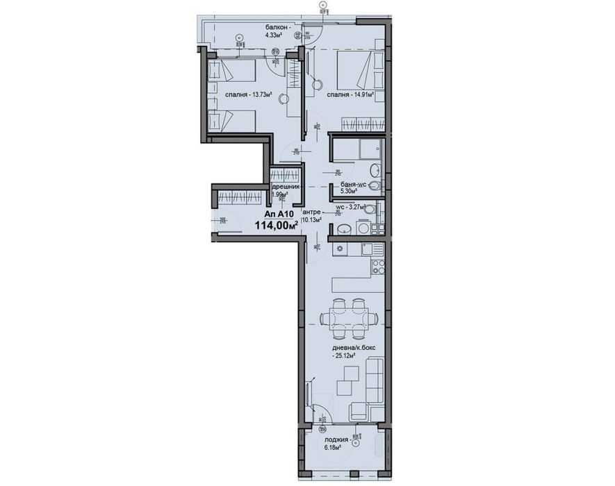 Продава се Тристаен апартамент в София, Люлин 5 - 114 кв.м за 857 €/кв.м - Снимка #1