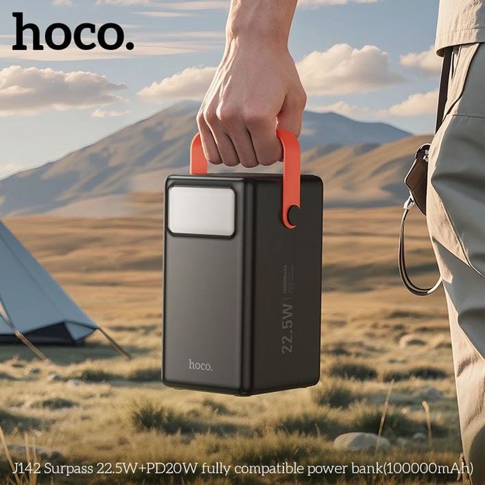 Hoco J142 Surpass 22.5W+PD20W Power Bank 100000mAh QC3.0