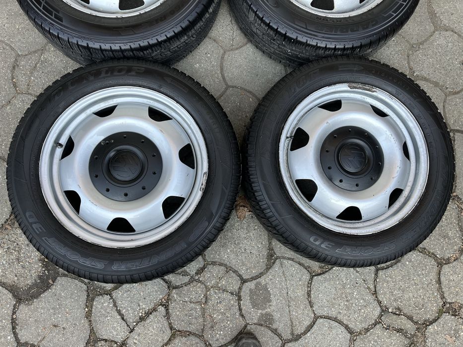 Jante otel 5x120mm, anvelope iarna 215/60 R17C, VW T5, T6, Multivan