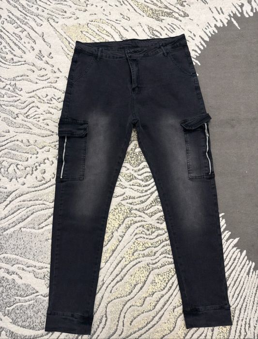 Blugi slim cargo