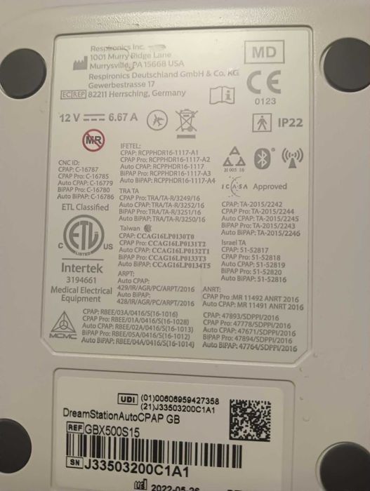 Dispozitiv medical utilizat pentru tratamentul apneei în somn Philips DreamStation