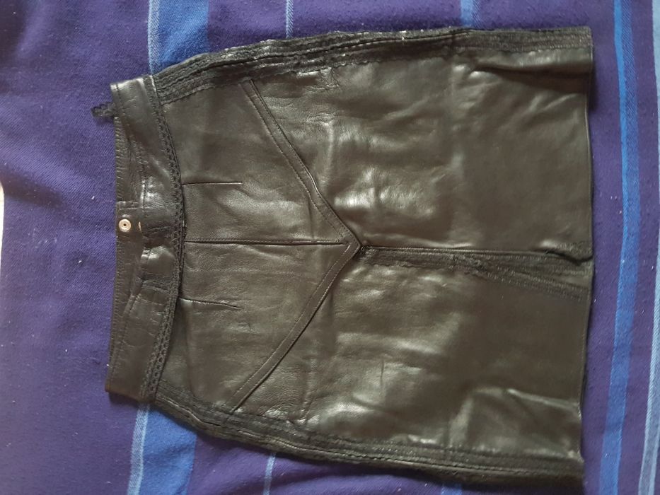 Юбка из натуральной кожи