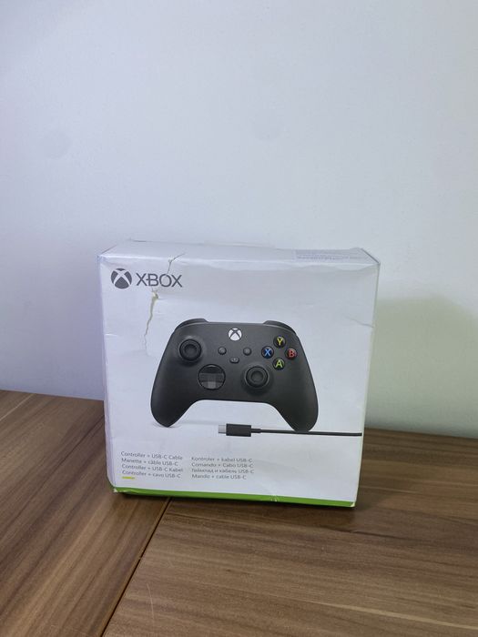 XBOX Controller, USB-C Cable, Compatibil Xbox X/ S/ One, Windows 10/ Android/ IOS, Black, Sigilat